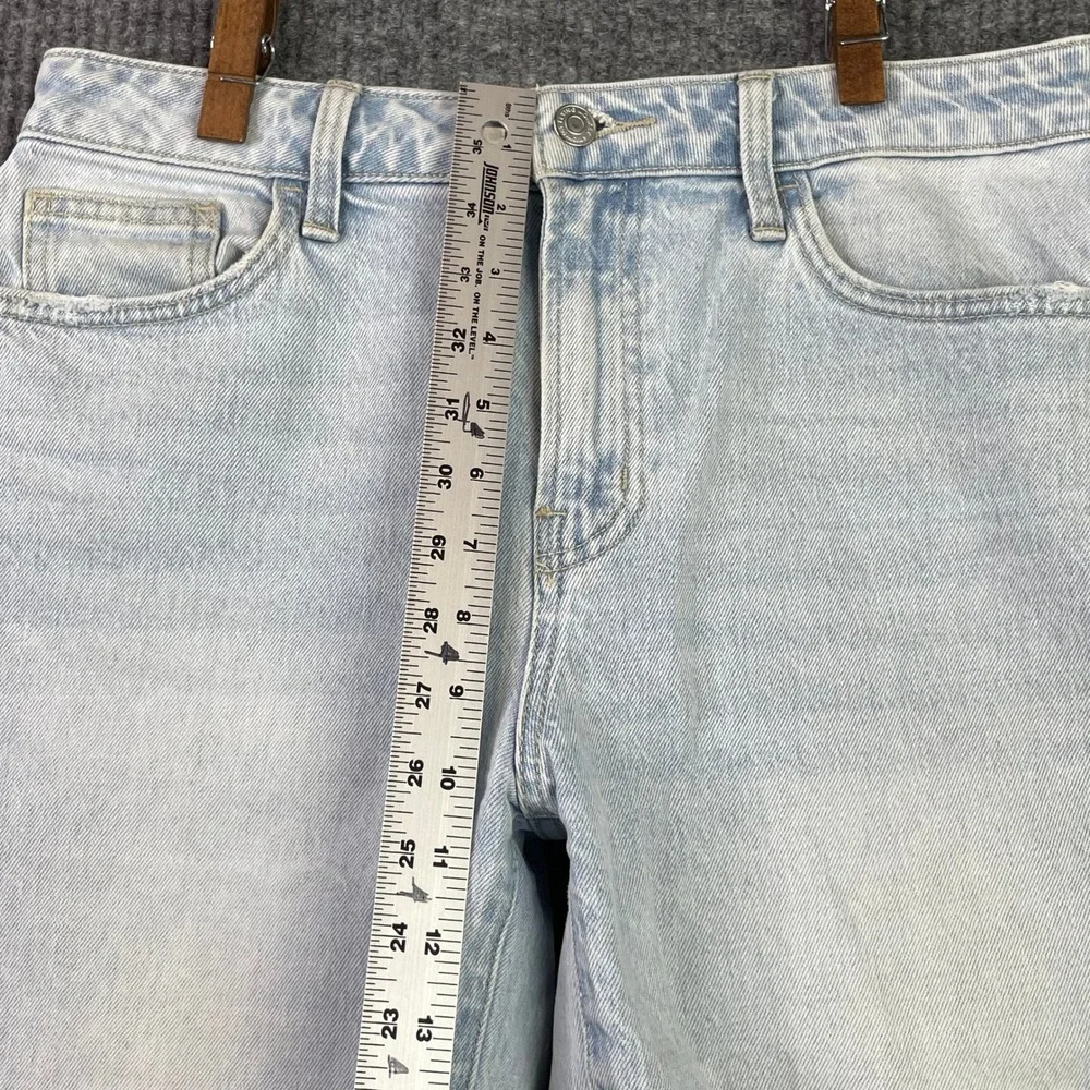 Flying Monkey Jort Shorts Womens 28 Light Blue Denim Raw Hem High Rise BY4769